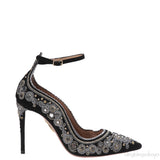 Aquazzura Black Embellished Jaipur Pumps