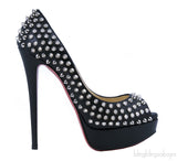Lady Peep Toe Spikes 150 Pump