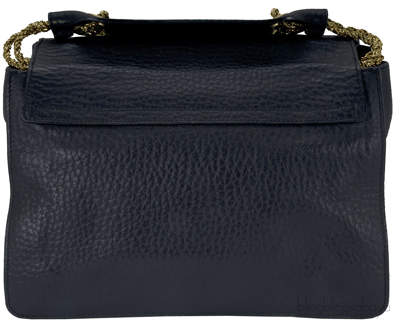 Sally Black Textured Shoulder Bag