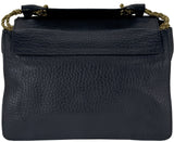 Sally Black Textured Shoulder Bag