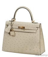 Kelly 25 Parchemin Ostrich GHW