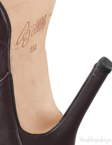 Burgundy Bow Leather Pump