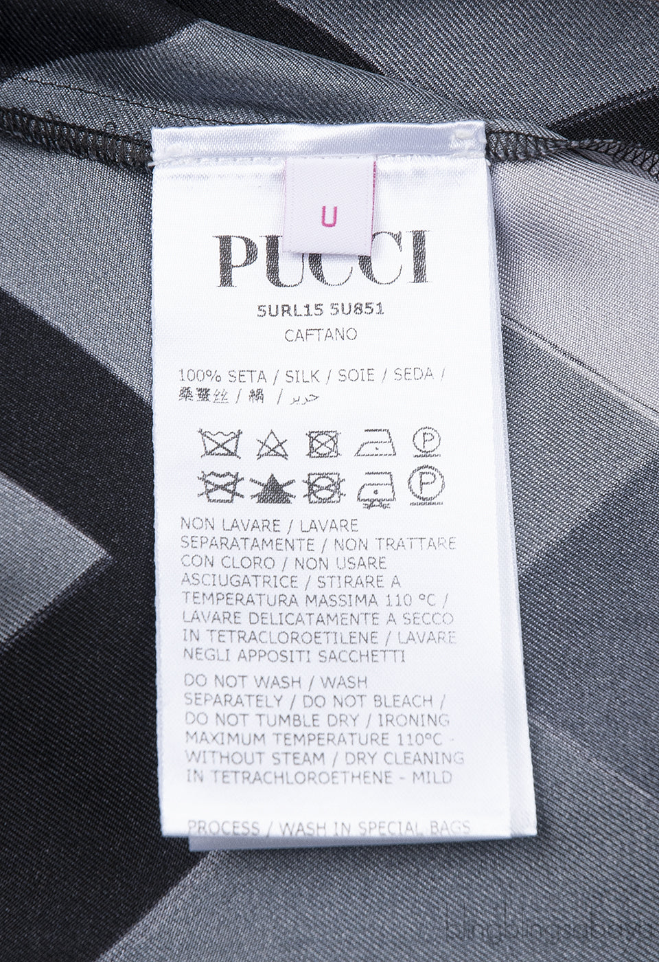 Pucci Multicolor Volute Print Long Kaftan