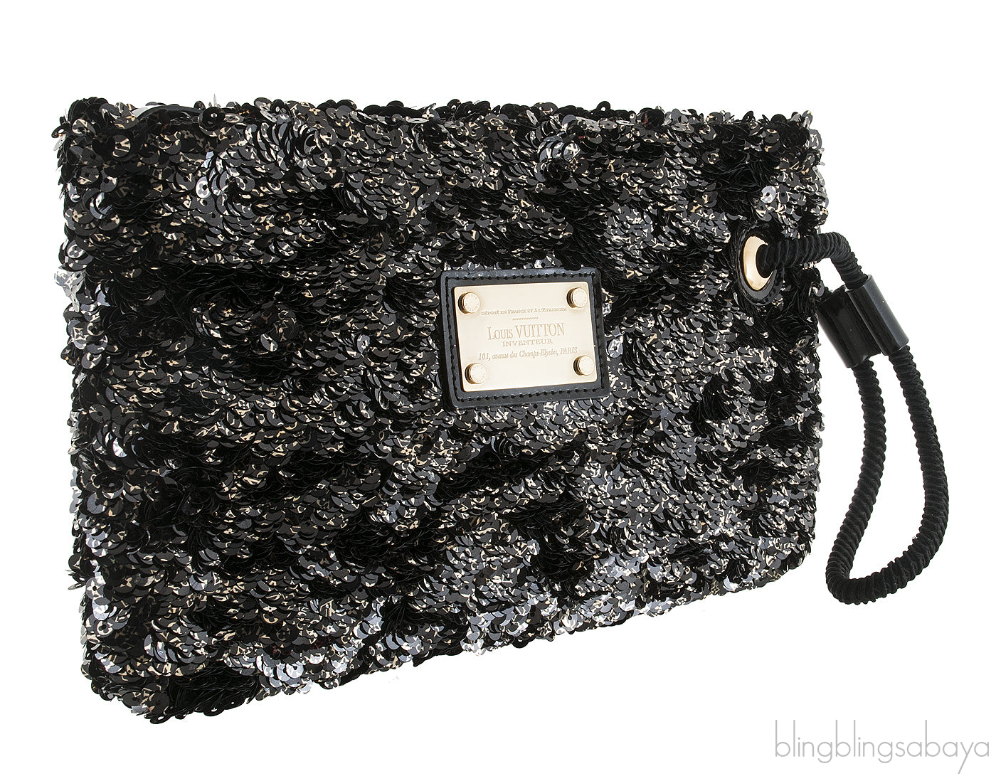 Sequin Black Pochette Rococo