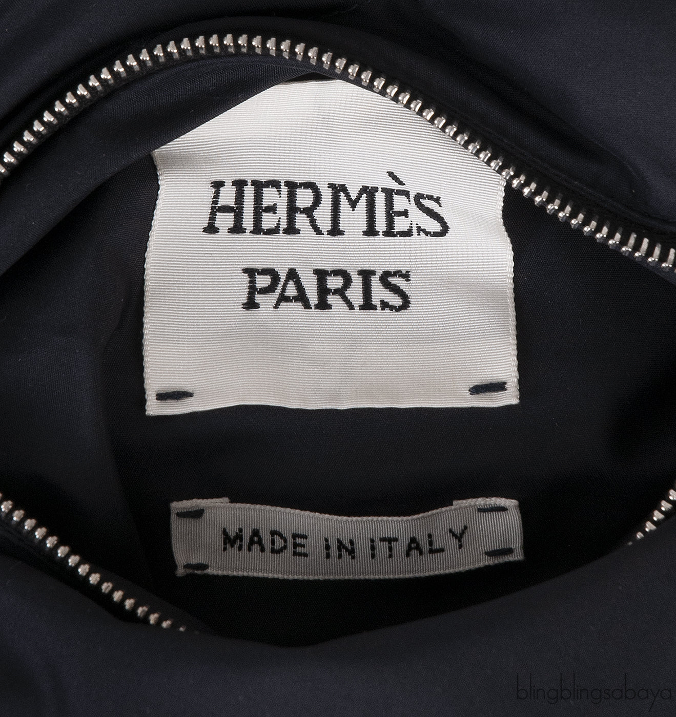 Hermes Reversible Black and Printed Bomber Jacket