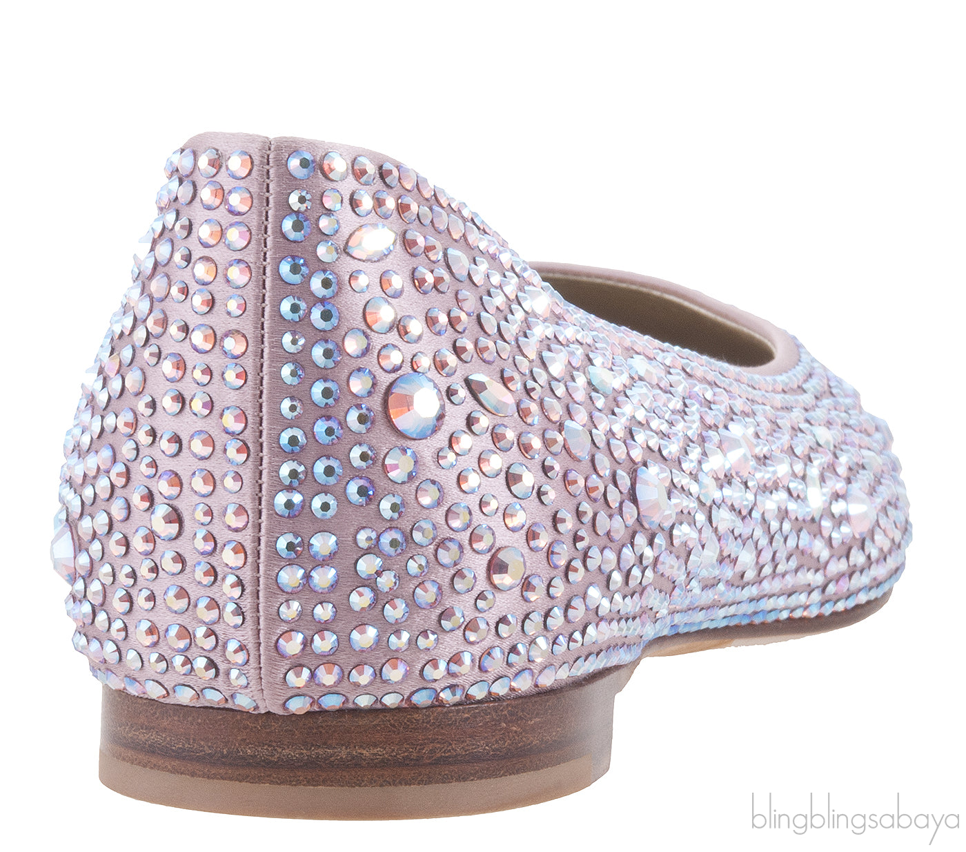 Gina Light Pink Crystal Ballet Shoes