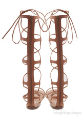Valentino Garavani Brown Gladiator Flat Sandals