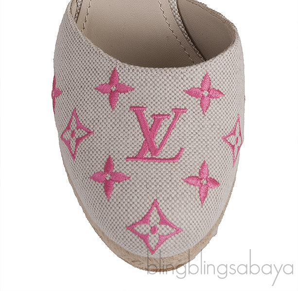 Canvas Monogram Wedge Espadrilles