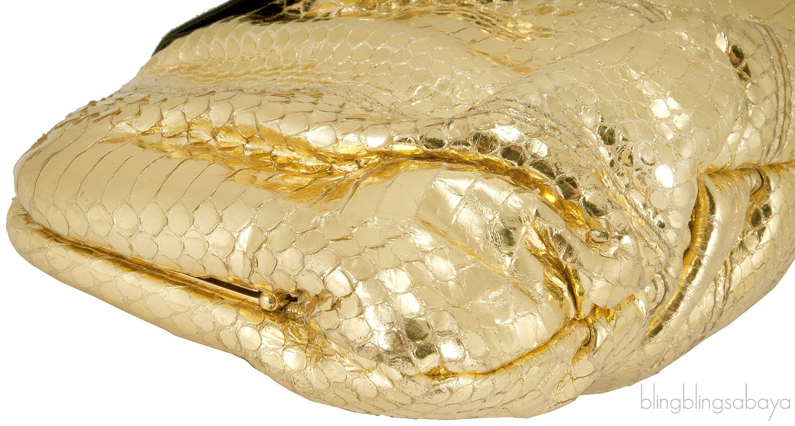 Dolce & Gabbana Gold Snakeskin Wallet Clutch