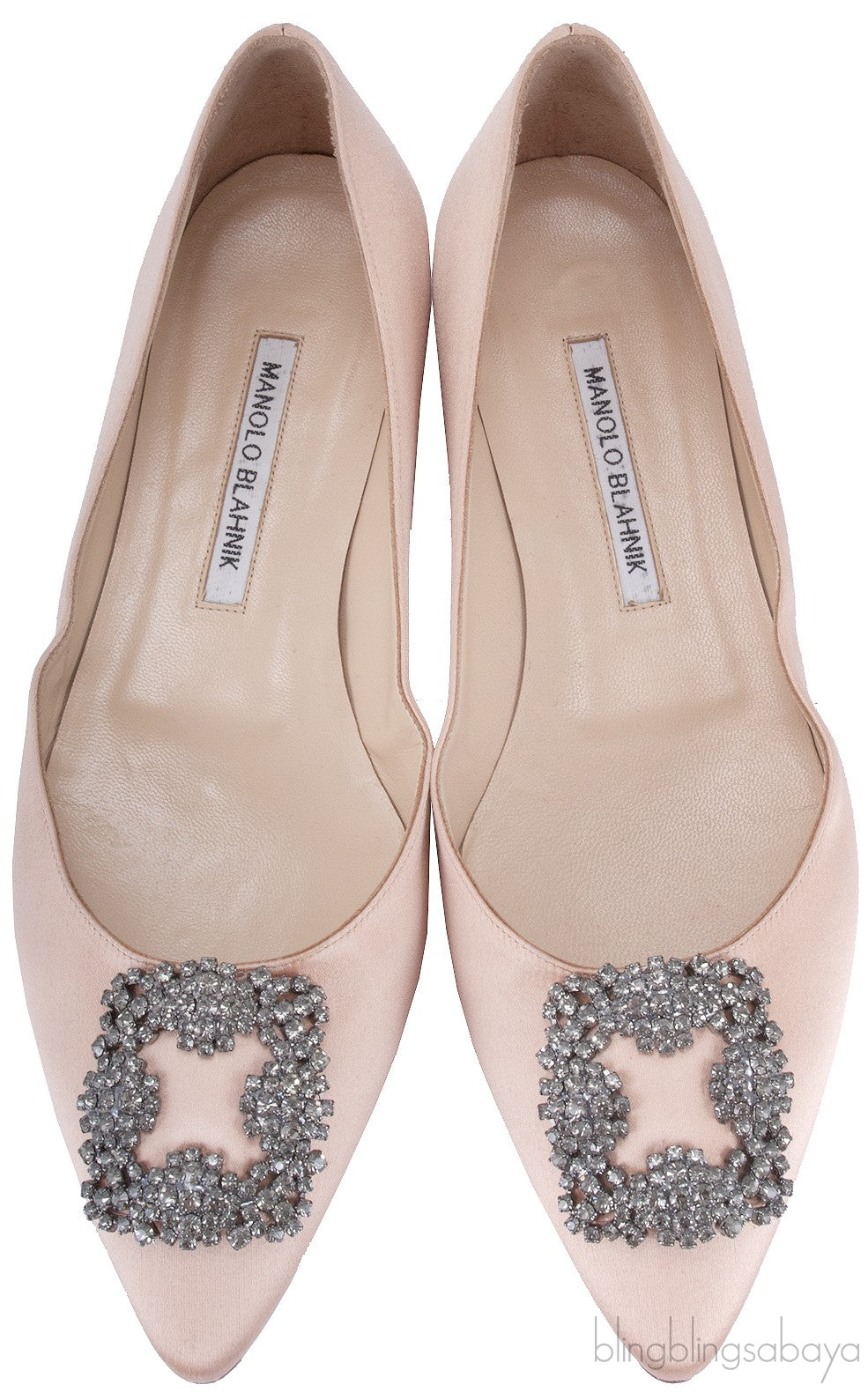 Hangisi Nude Satin Flat
