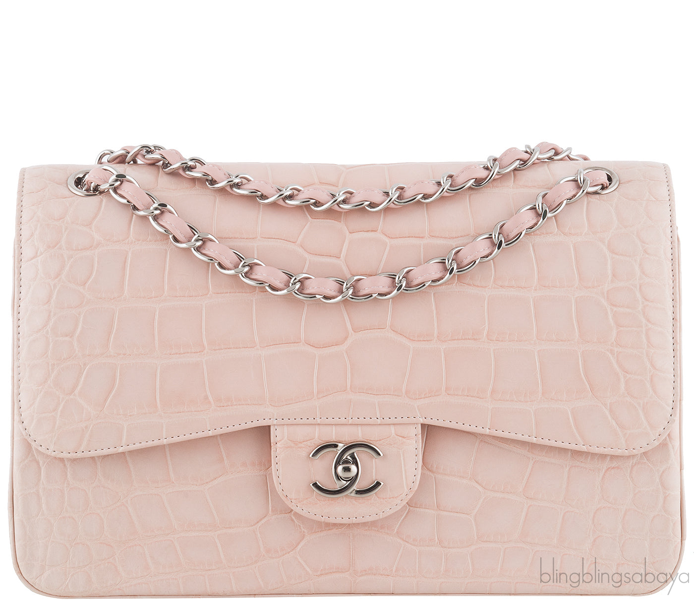 Light Pink Jumbo Crocodile Bag