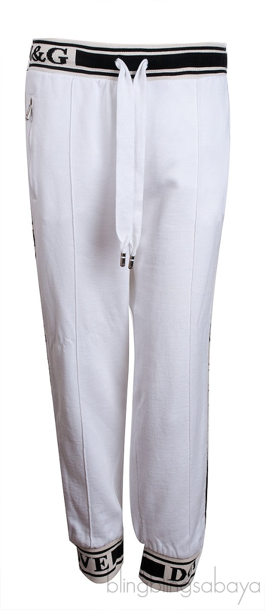 White Logo Jogger