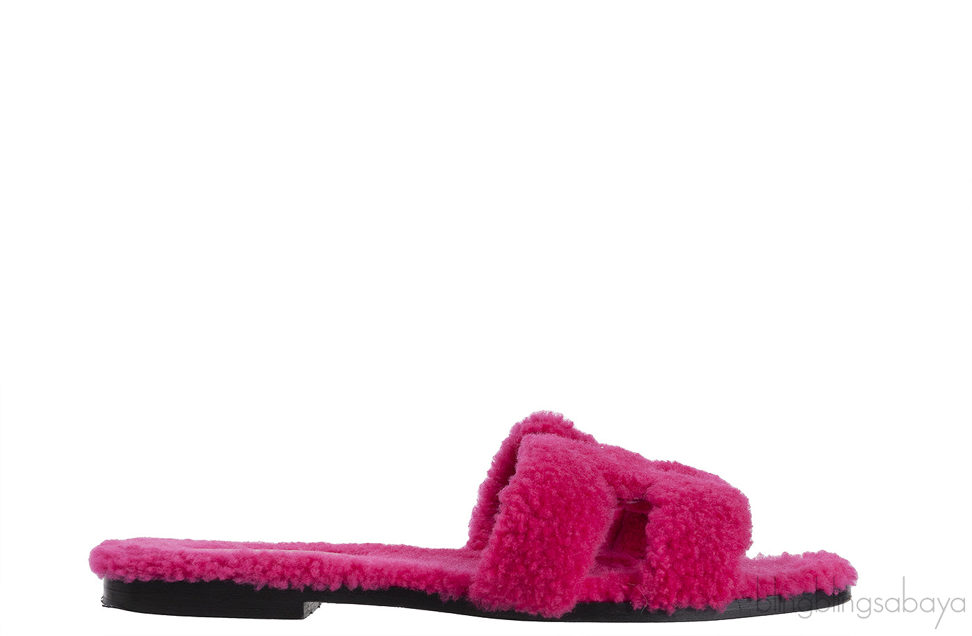 Fuchsia Oran Teddy Bear Sandals