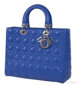Lady Dior Large Iris Quilted Bag