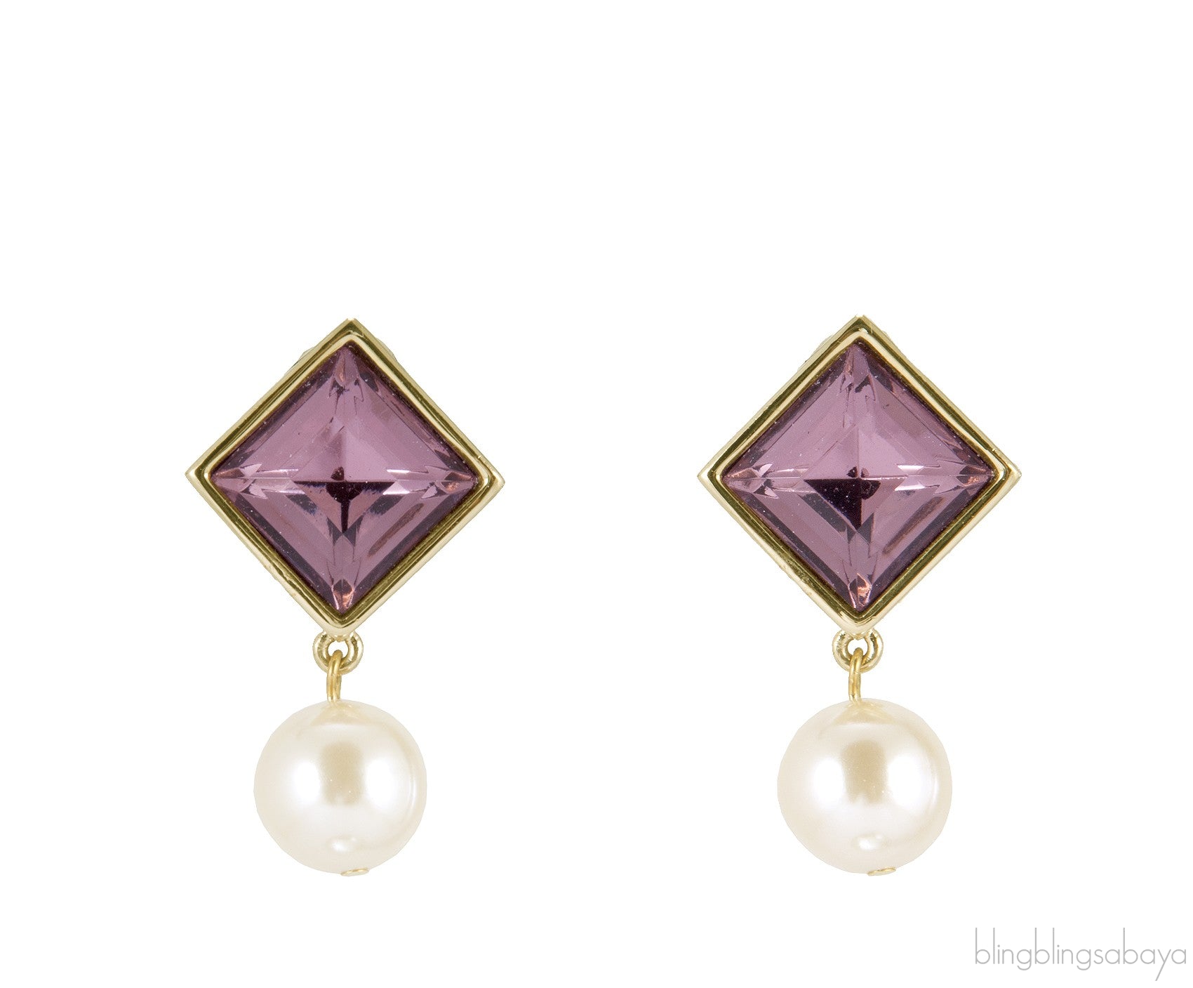 Crystal Pearl Drop Earrings