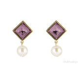 Crystal Pearl Drop Earrings