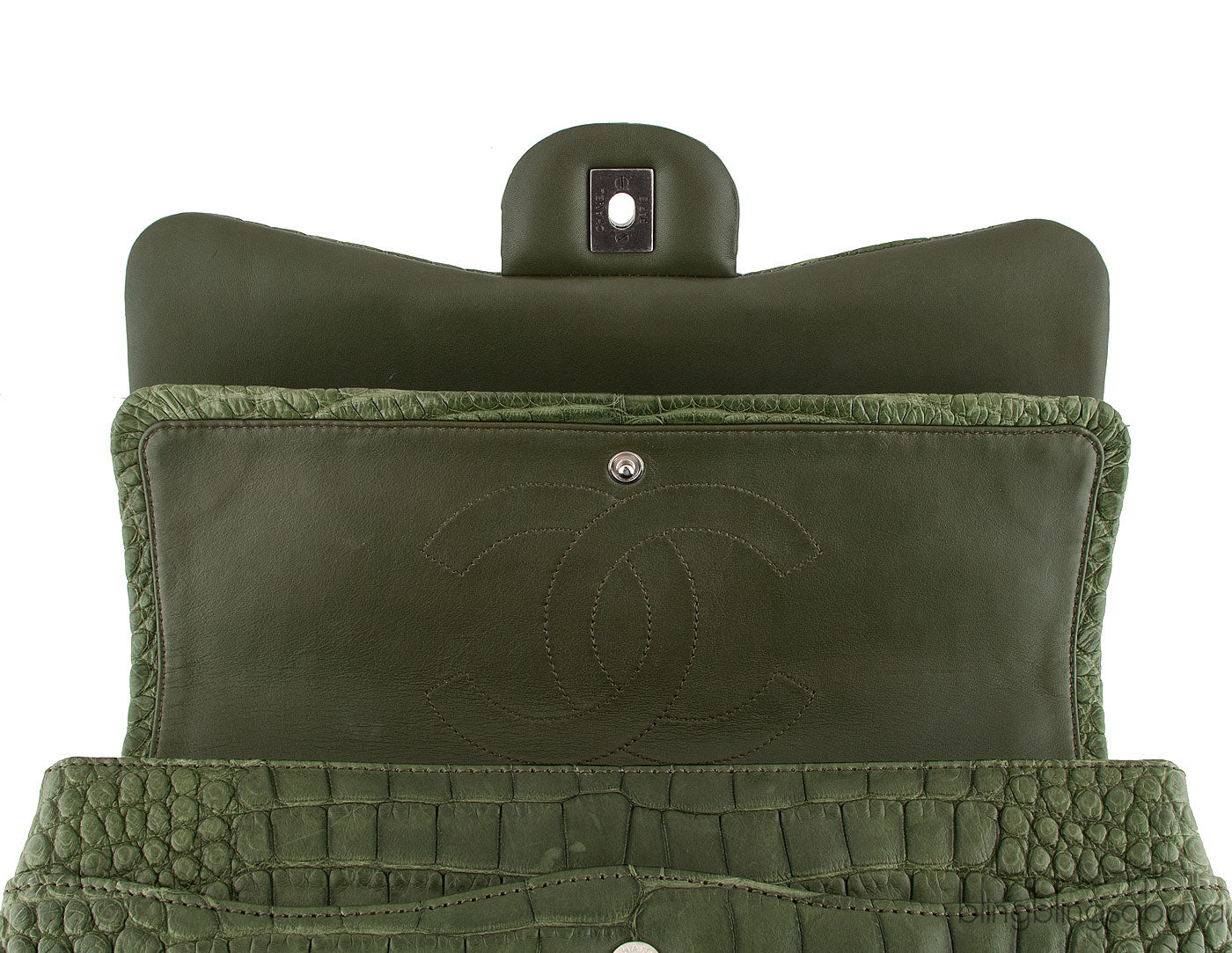 Classic Crocodile Jumbo Flap Bag