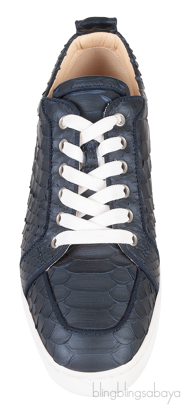 Christian Louboutin Black Python Low-cut Sneakers