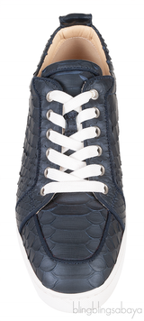 Christian Louboutin Black Python Low-cut Sneakers