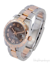 Datejust 31 Chocolate Brown Dial Set with Diamond Bezel
