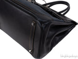Hermès Birkin 35 Ghillies Noir Veau Evercolor Denim Fonce