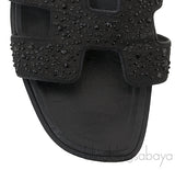 Black Oran Strass Sandals
