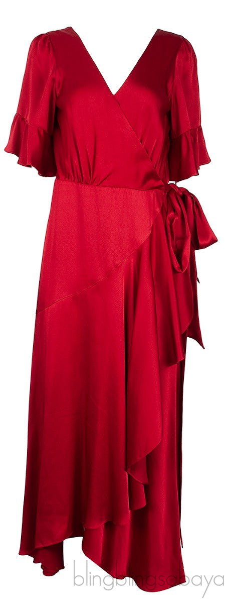 Red Grace Wrap Dress