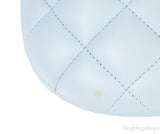 Bottega Veneta Light Blue Padded Block Square Toe Quilted Heels 37.5