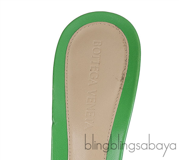Bottega Veneta Green Stretch Leather Sandals
