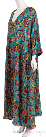 Muumuu Printed Silk Maxi Dress