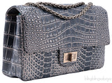 2.55 Reissue Alligator Grey Flap Bag