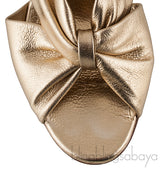 Metallic Gold Glen Leather Mules