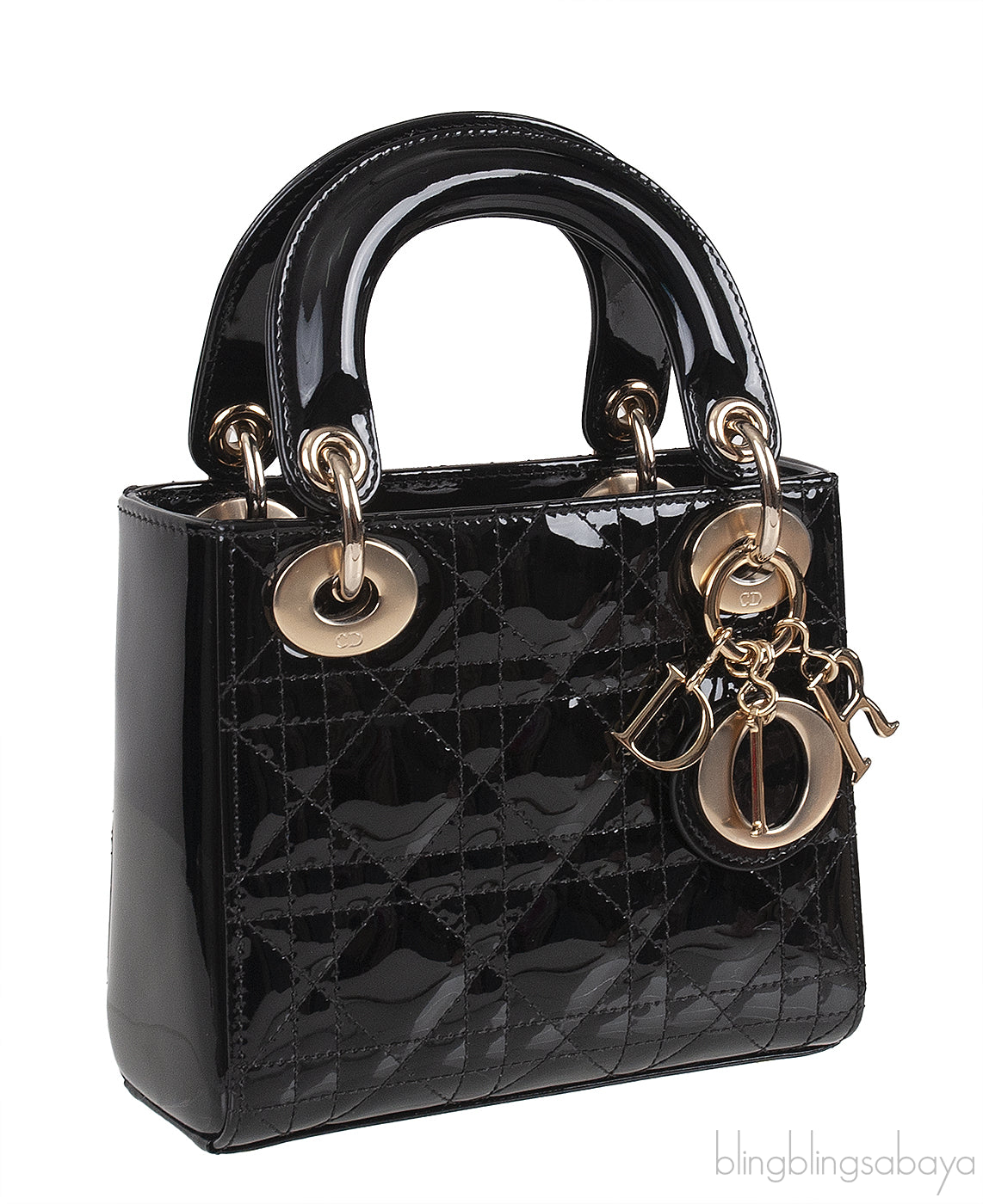 Mini Lady Dior Black Quilted Leather GHW