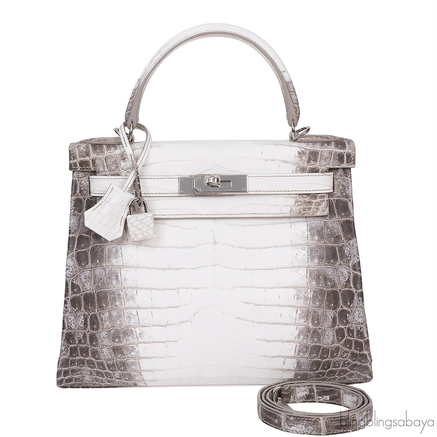 Hermes Kelly 28 Himalaya Crocodile Bag PHW