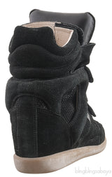 Black Suede Over Basket Sneakers