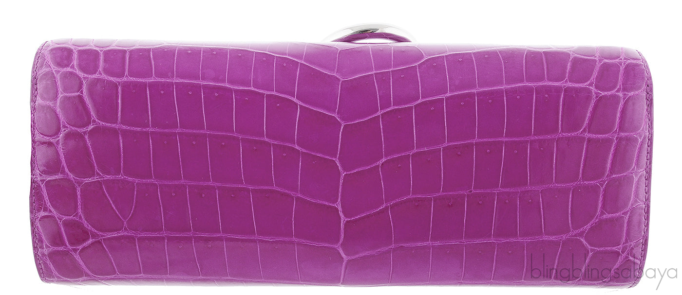 Egee Rose Scheherazade Crocodile Clutch