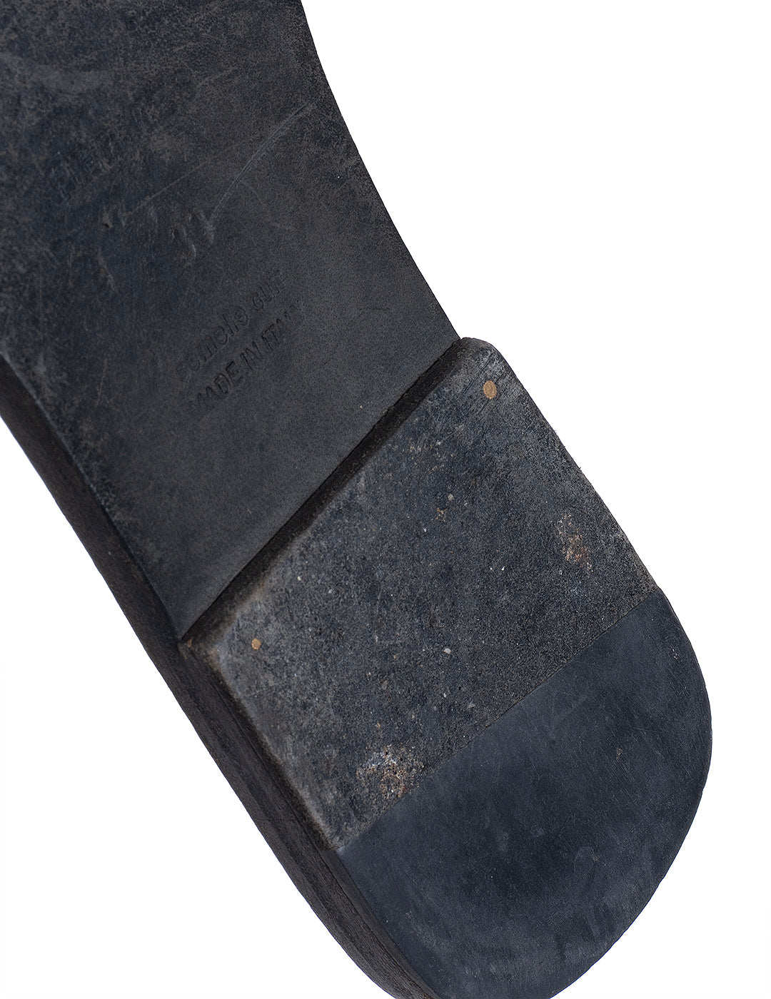Hermes Black Satin and Crystal Sandals 39
