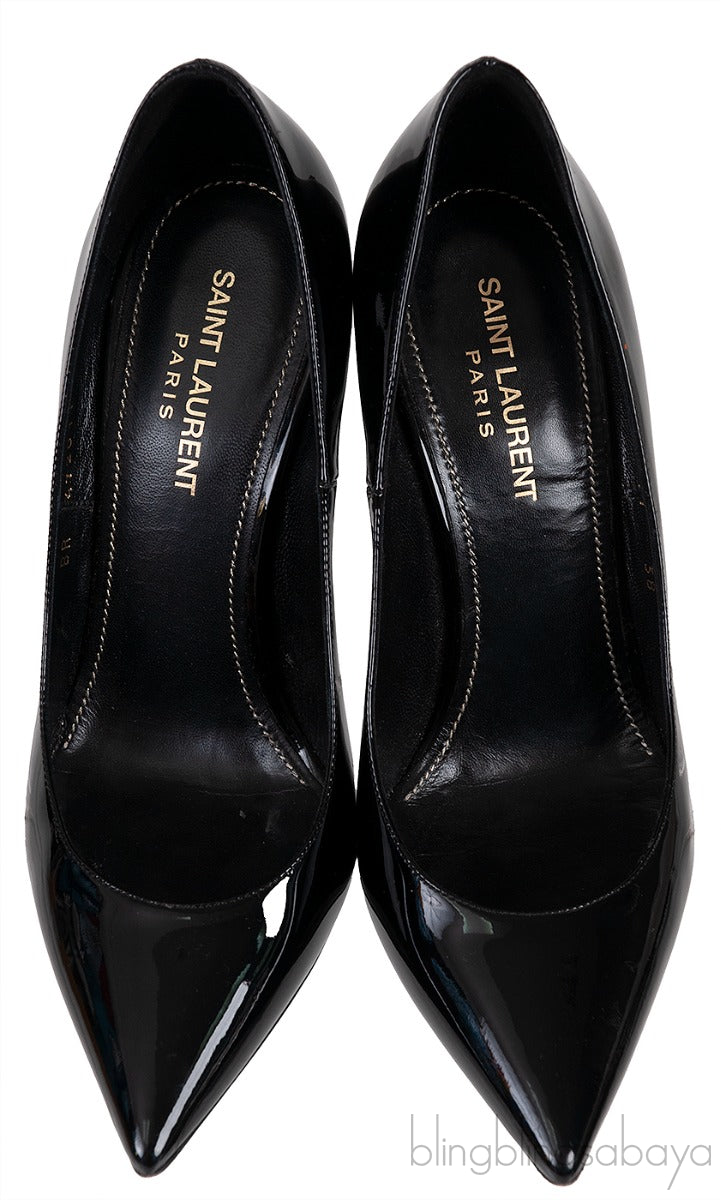 Opyum Black Patent Logo Pump