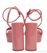 Patent Leather Platform Slingback Sandals 38