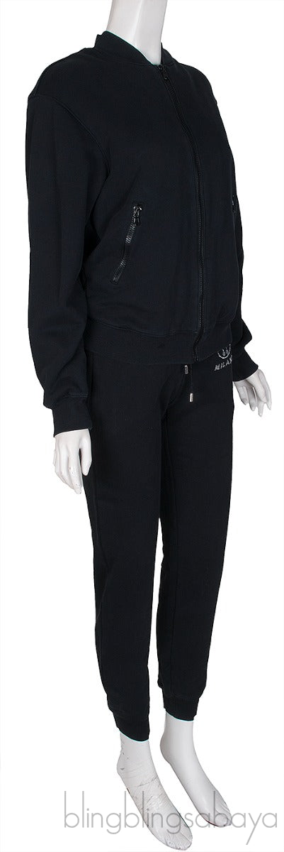 Black Crystal Embellished Jacket & Jogger