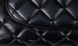 Black Quilted Vintage Jumbo Flap Bag GHW