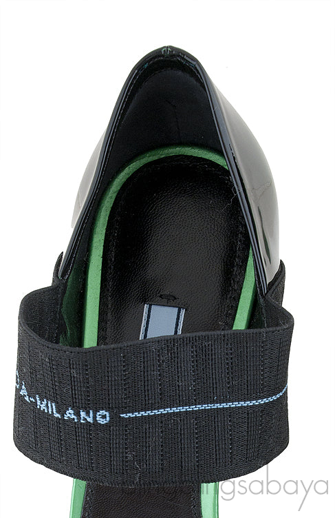 Elasticated Logo Strap Sandals