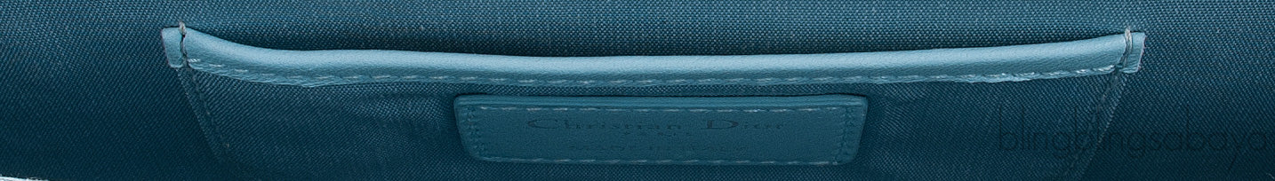 Light Blue Quilted Cannage Clutch