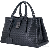 Small Roma Intrecciato Leather Tote