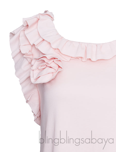 Peach Sleeveless Flower Brooch