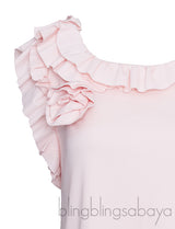 Peach Sleeveless Flower Brooch