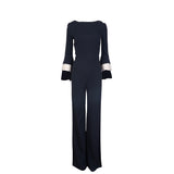 Roland Mouret Crochet-Trimmed Stretch Crepe Jumpsuit