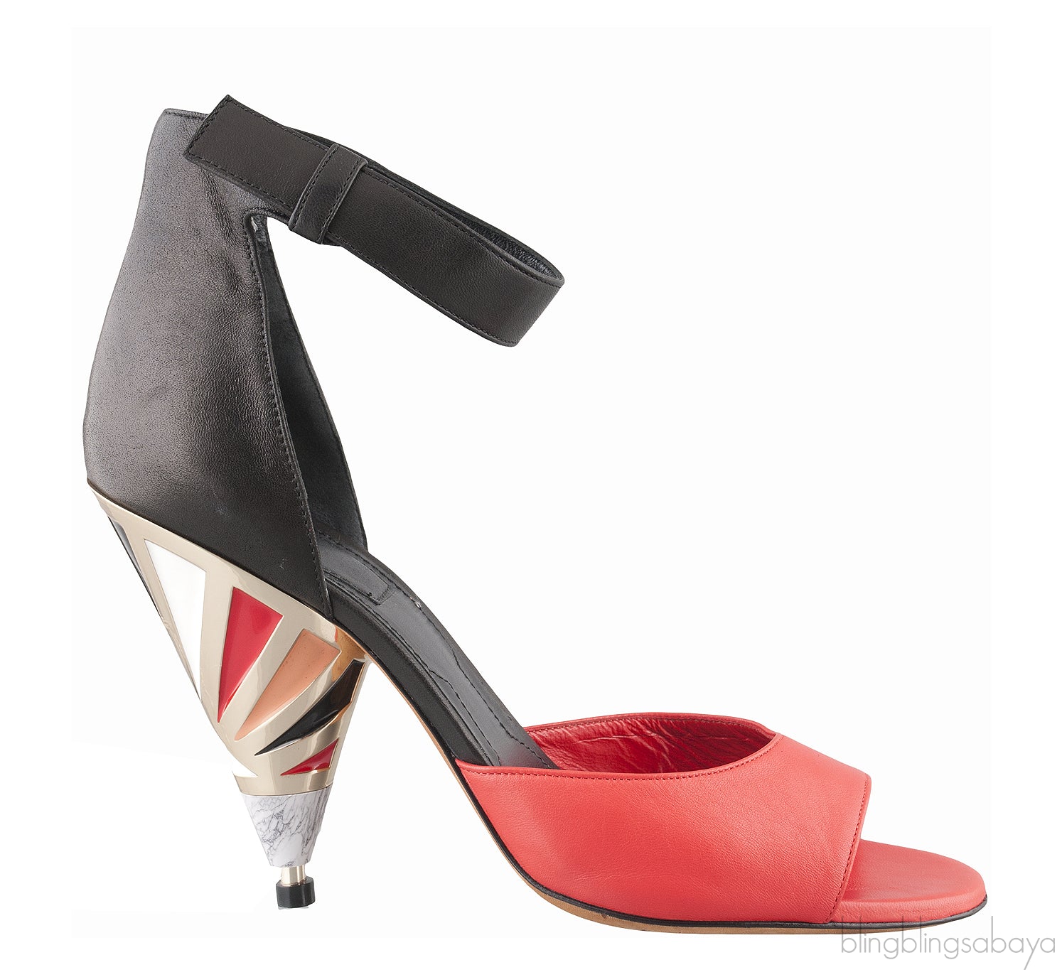 Bi-color Slingback Heels