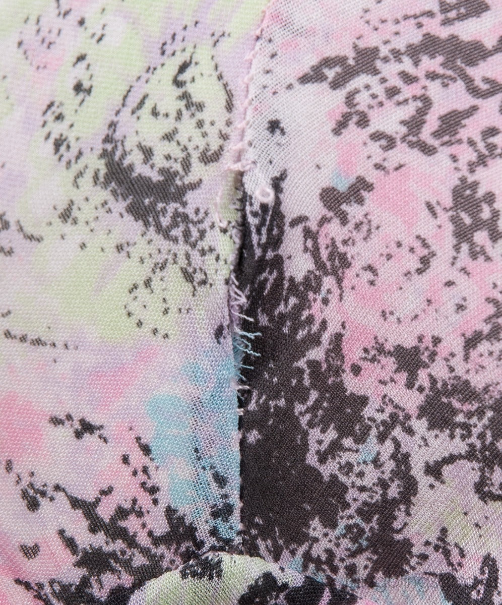 Multicolor Printed Bodysuit  w/ Belt