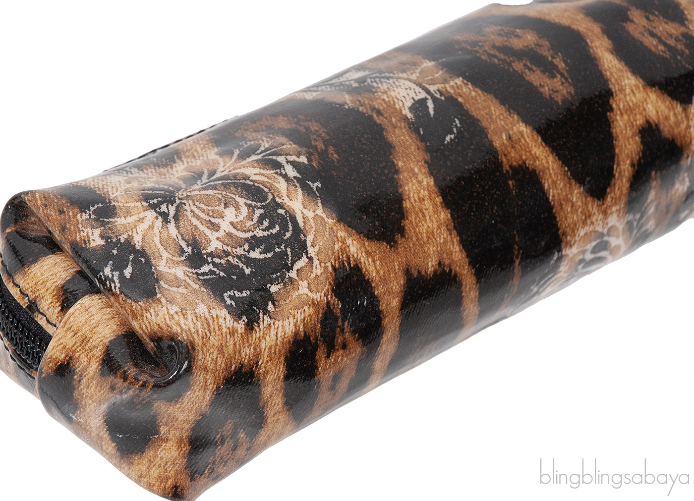 Leopard Print Patent Leather Accessories Pouch